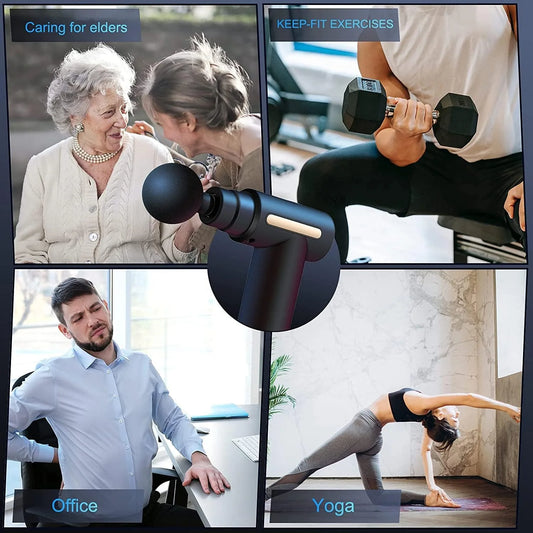 Blueide Mini Rechargeable Fascial Gun – Deep Muscle Massager, Portable Handheld Massage Machine (Random Color)