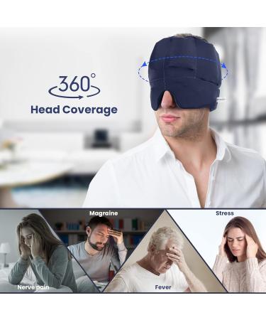 Migraine Relief Cap – Reusable Ice Gel Headache Hat for Migraine, Tension & Stress Relief (One Size Fits All, Random Color)
