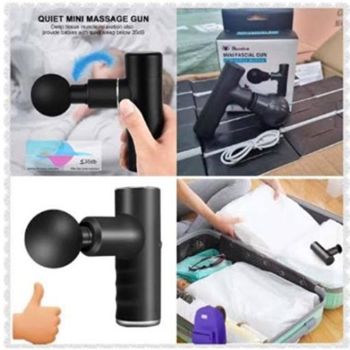 Blueide Mini Rechargeable Fascial Gun – Deep Muscle Massager, Portable Handheld Massage Machine (Random Color)