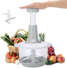 Hand Pulled Multipurpose Chopper & Cutter – Rope Pulled Vegetable Chopper, Meat Grinder & Food Processor (Random Color)