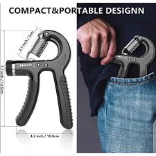 Adjustable Hand Gripper with Counter – Grip Strength Trainer, Forearm & Wrist Exerciser, Hand Workout Strengthener (Random Color)