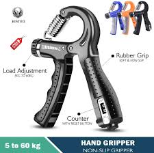Adjustable Hand Gripper with Counter – Grip Strength Trainer, Forearm & Wrist Exerciser, Hand Workout Strengthener (Random Color)