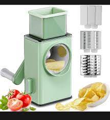 Vegetable Cutter Multifunctional Manual Rotary Cheese Grater Shredder – Wider Hopper Round Mandolin Drum Slicer Cutter For Kitchen (random Color )